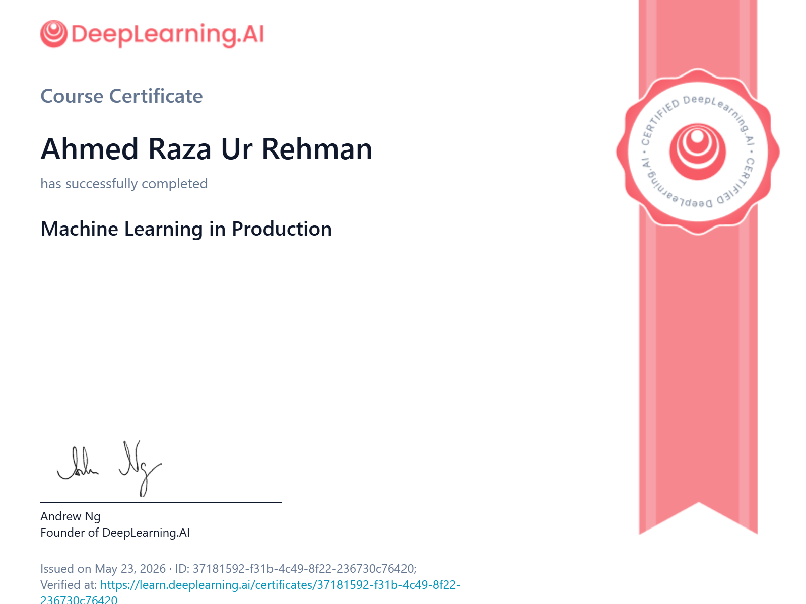 Machine Learning in Production